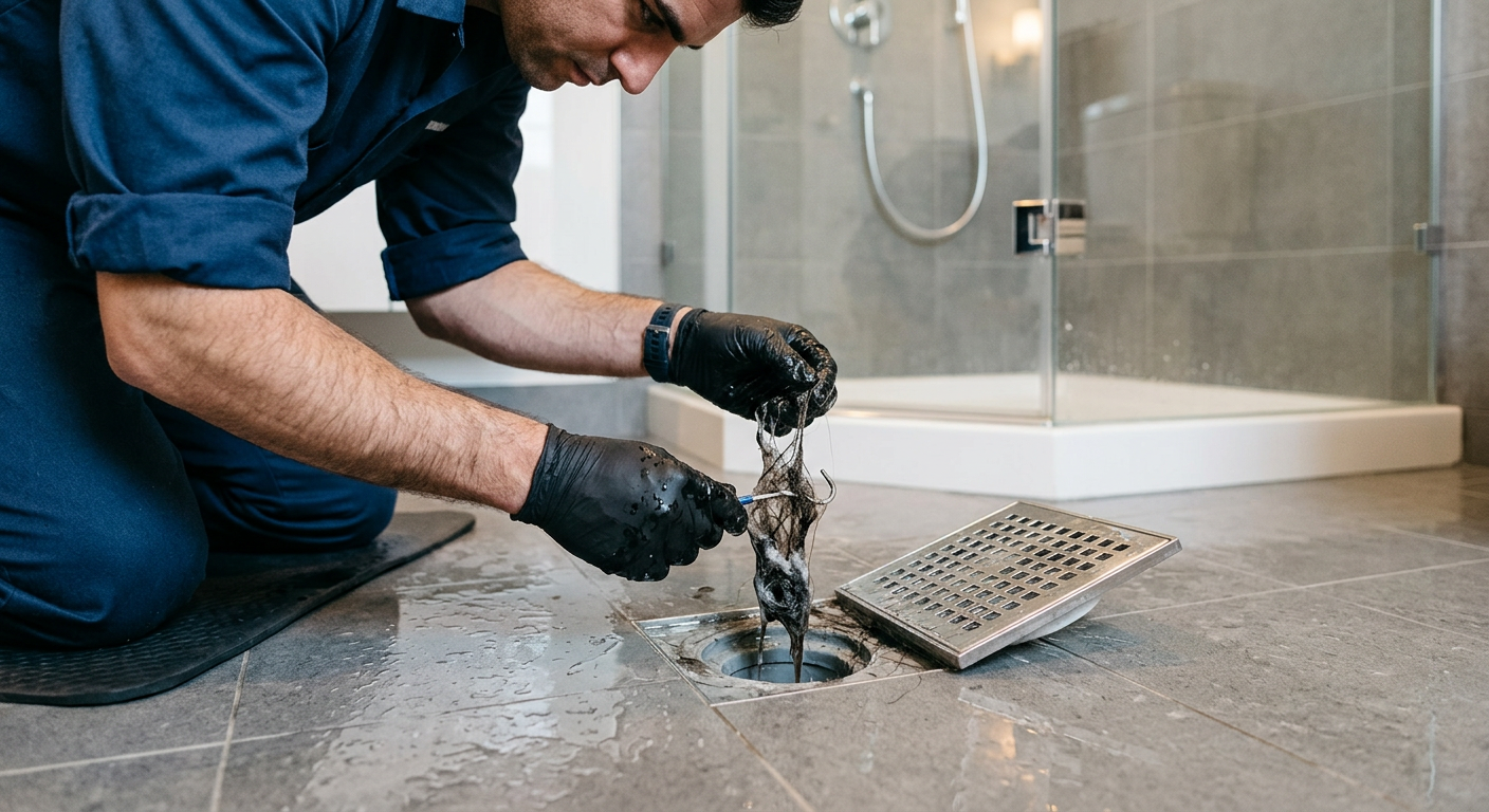 Débouchage de douche bouchée par un plombier à Lyon 3