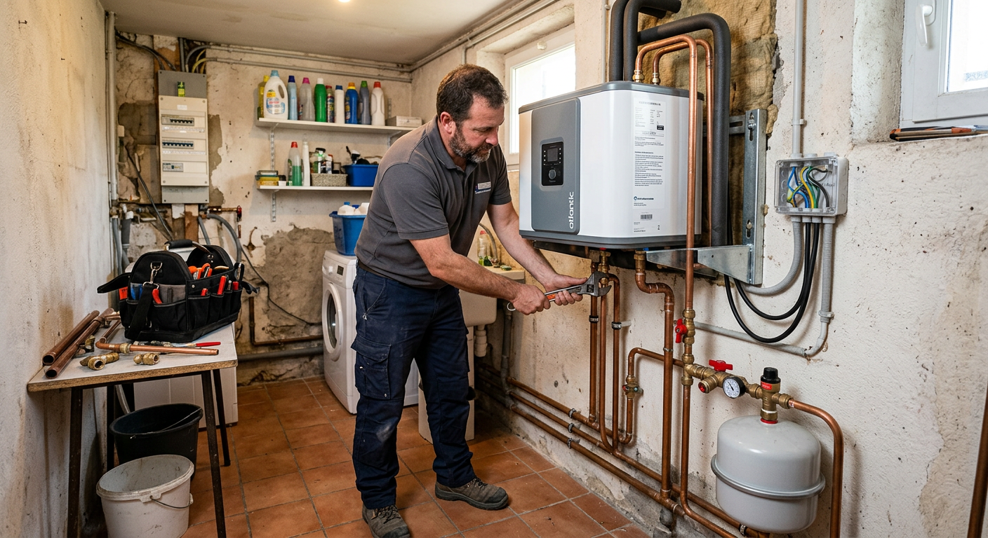 Pose de chauffe-eau thermodynamique par un plombier à Lyon 3