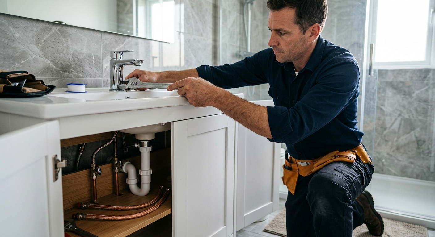 Pose de mitigeur chromé par un plombier à Lyon 3
